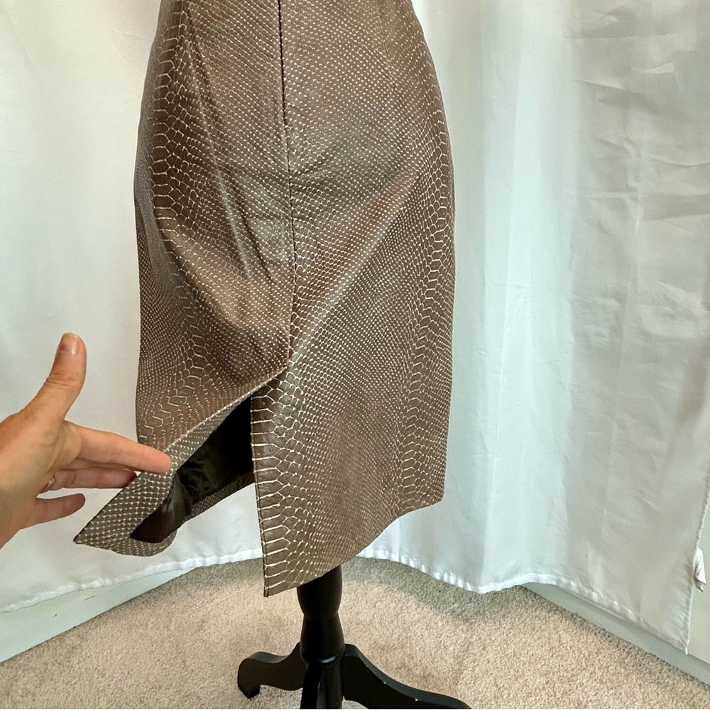 Bcbgmaxazria Taupe Brown Python Snake Print Genui… - image 5